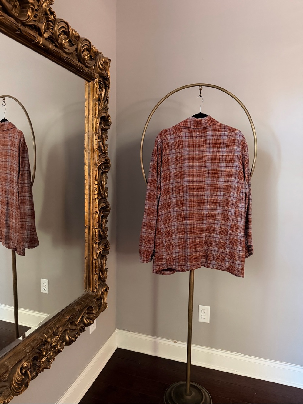 Free People Relaxed Plaid Blazer - Picture 6 of 9